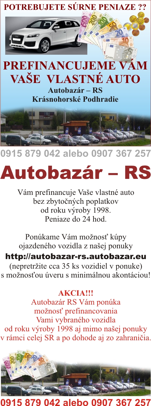 AUTOBAZAR RS KRASNOHOHORSKE PODHRADIE