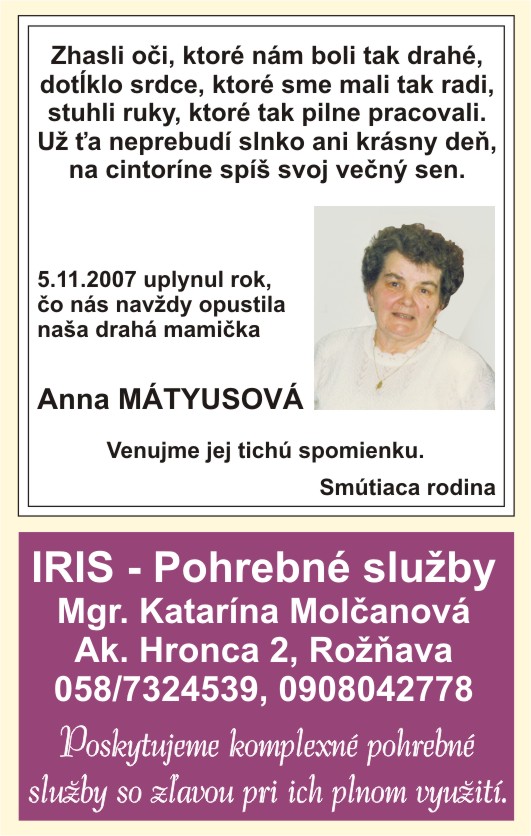 Navždy nás opustili - október 2007