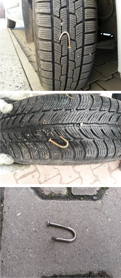 klince v pneumatikách