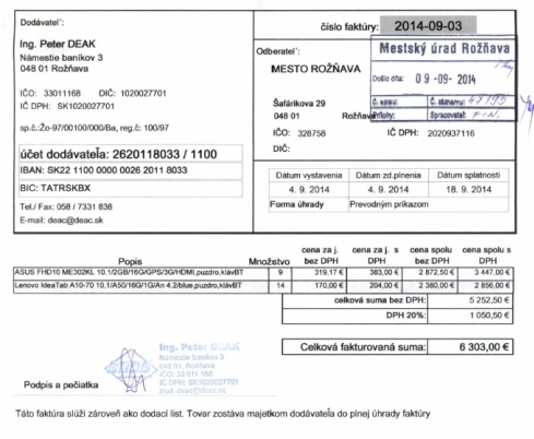 Mesto Rožňava nakúpilo tablety za tisíce